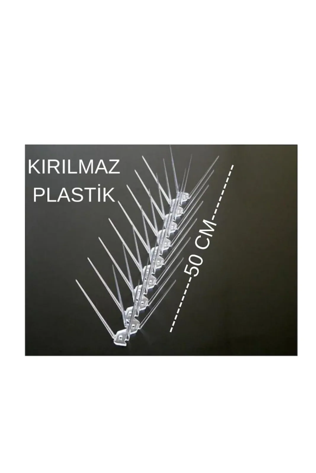 Plastik 50 cm Toplam 10 Adet Şeffaf