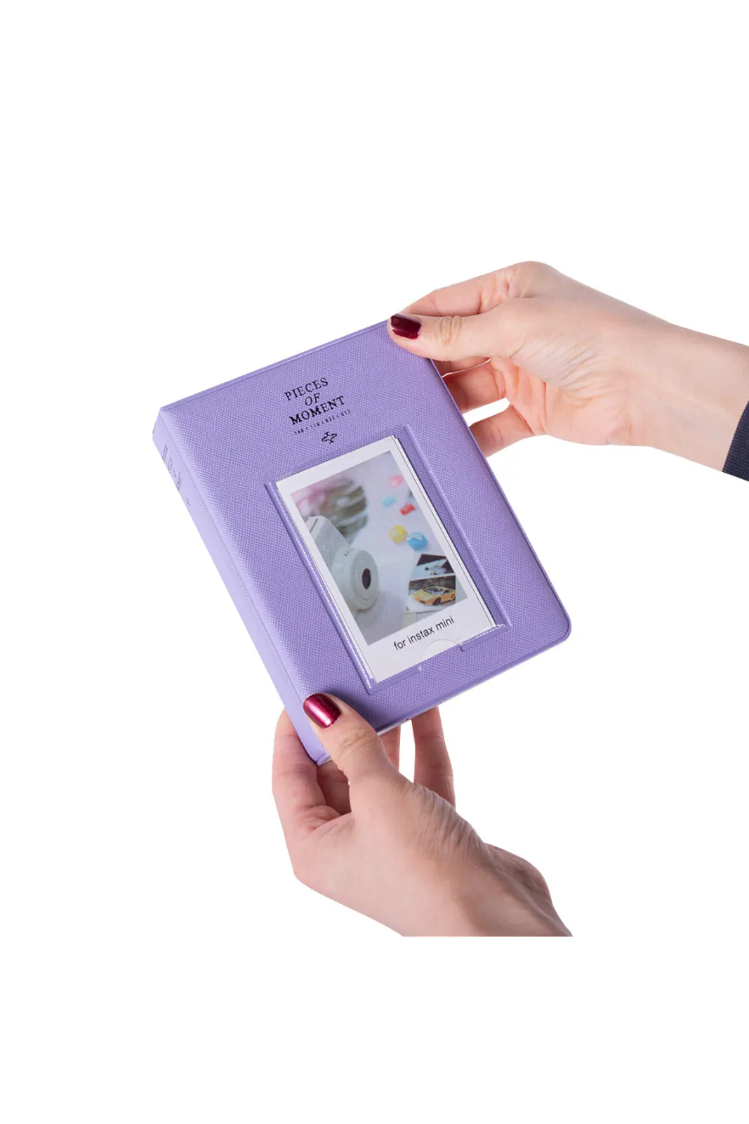65 Fotoğraf Kapasiteli Pencereli Mor Instax Polakart Fotoğraf Albümü