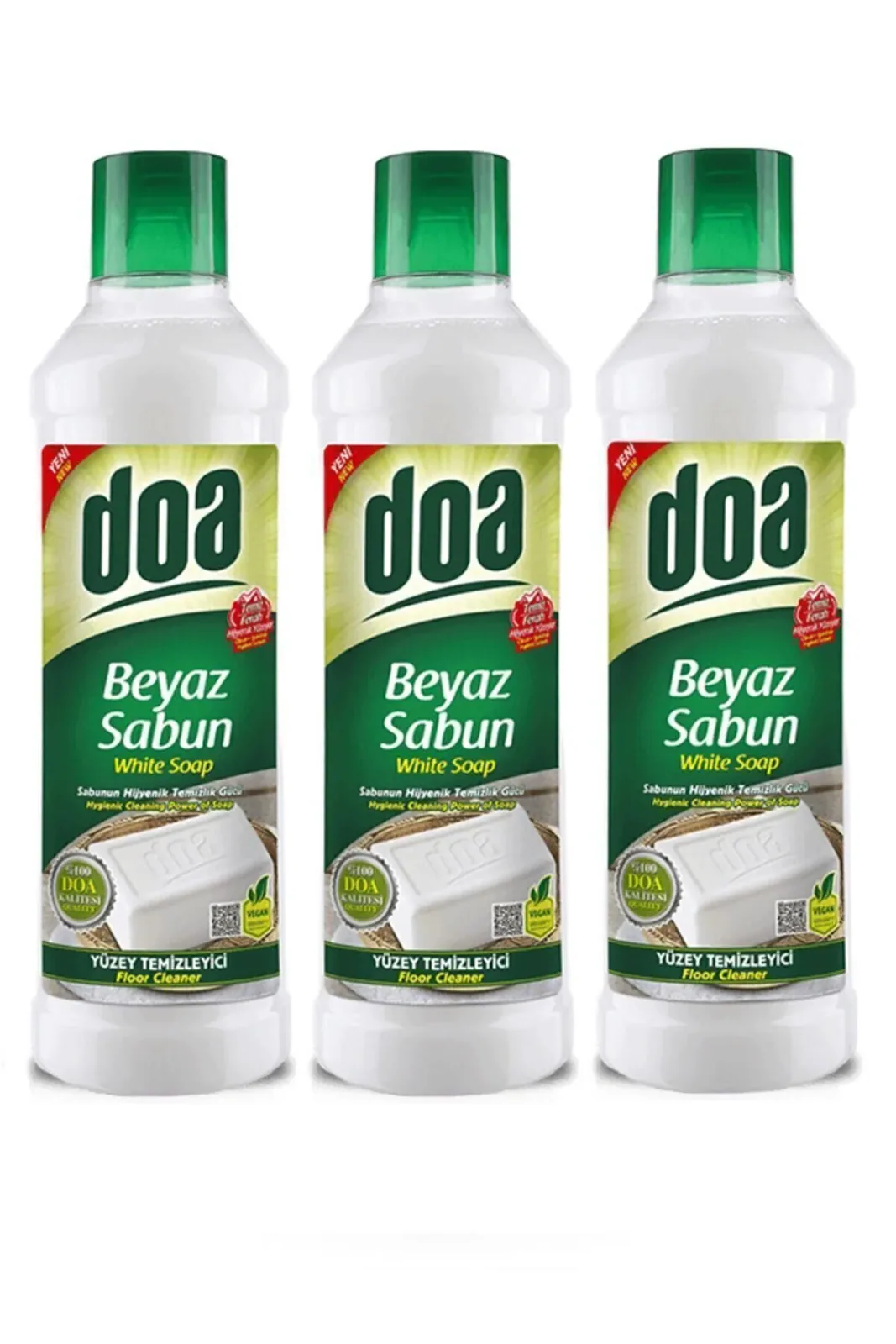 Beyaz Sabun Kokulu Yüzey Temizleyici 3x1000ml