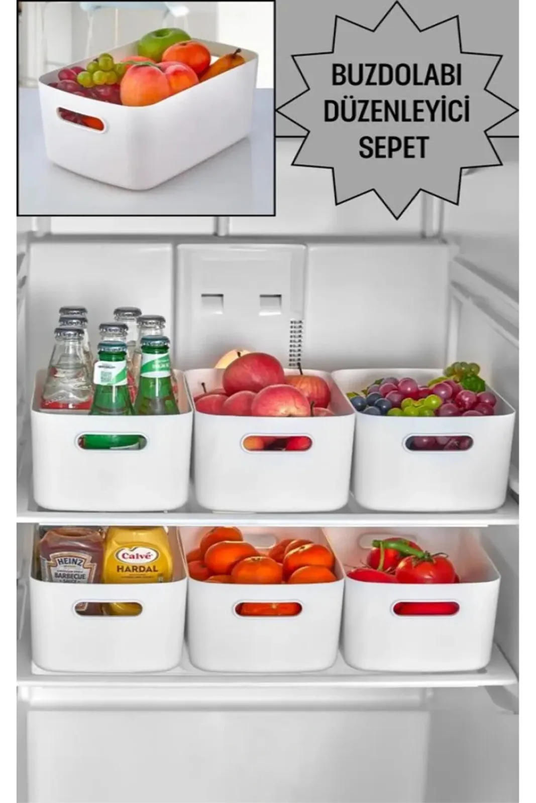 FreshBox 3 Adet Dolap İçi Düzenleyici Sepet
