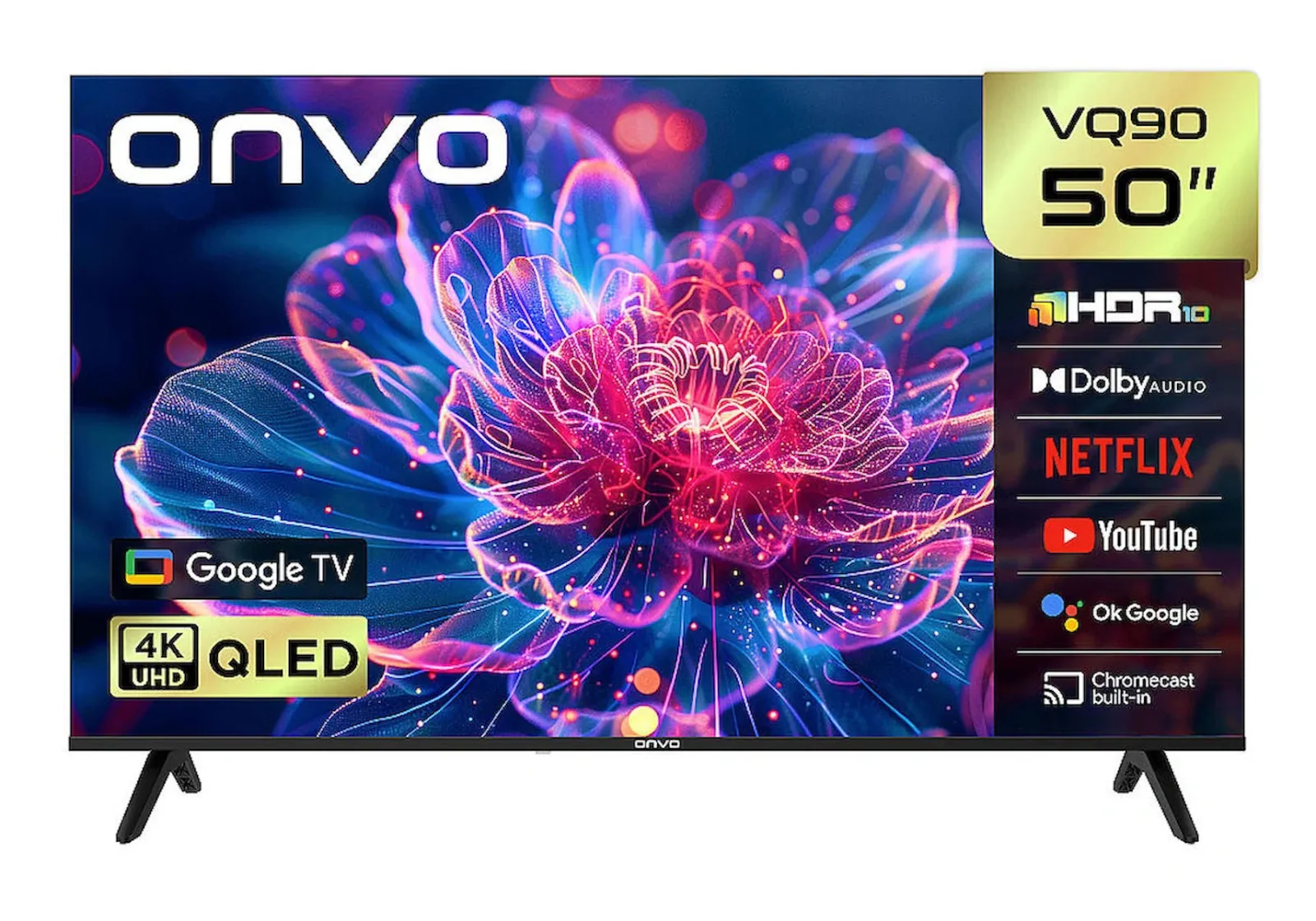 Onvo 50" 4K Ultra HD QLED Televizyon