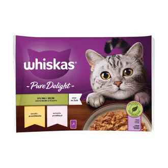Whiskas Pure Delight Tavuklu ve Somonlu Poşet Yaş Mama 340 G