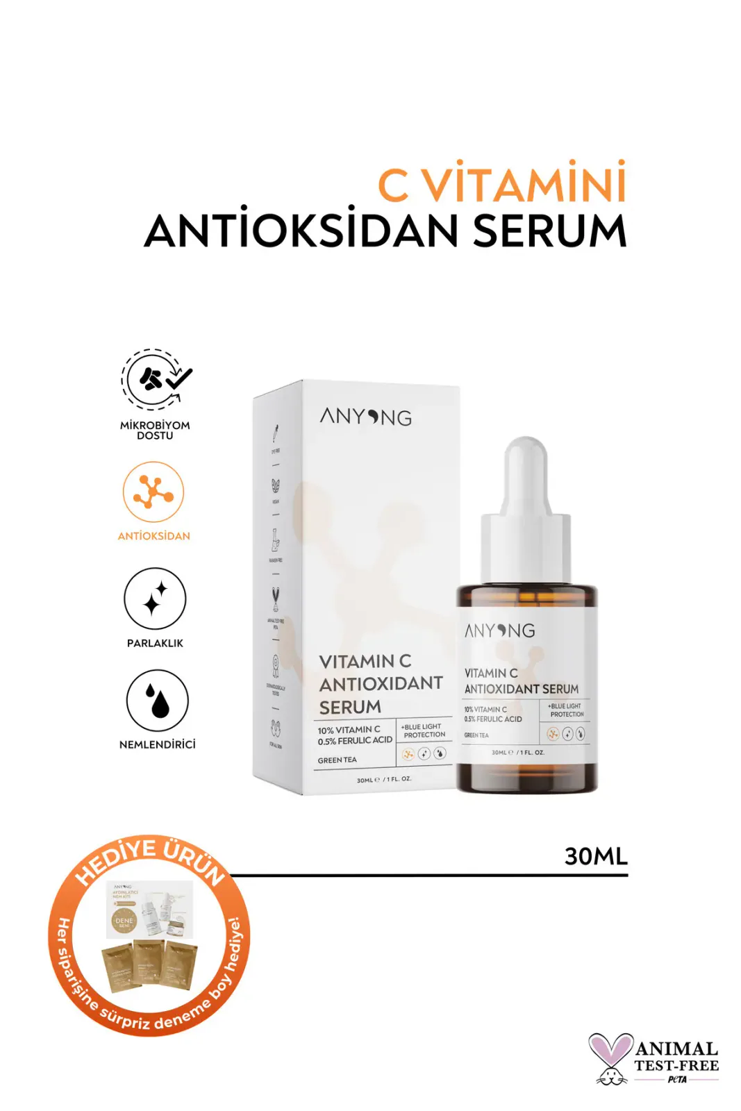 C Vitamini Aydınlatıcı ve Ton Eşitleyici Serum 30 ml
