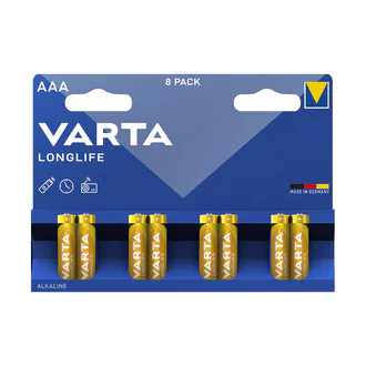 Varta Longlife AAA İnce Kalem Alkalin Pil Paket 8'li