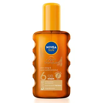 NIVEA SUN SPF6 Bronzlaştırıcı Güneş Yağ Spreyi 200 Ml
