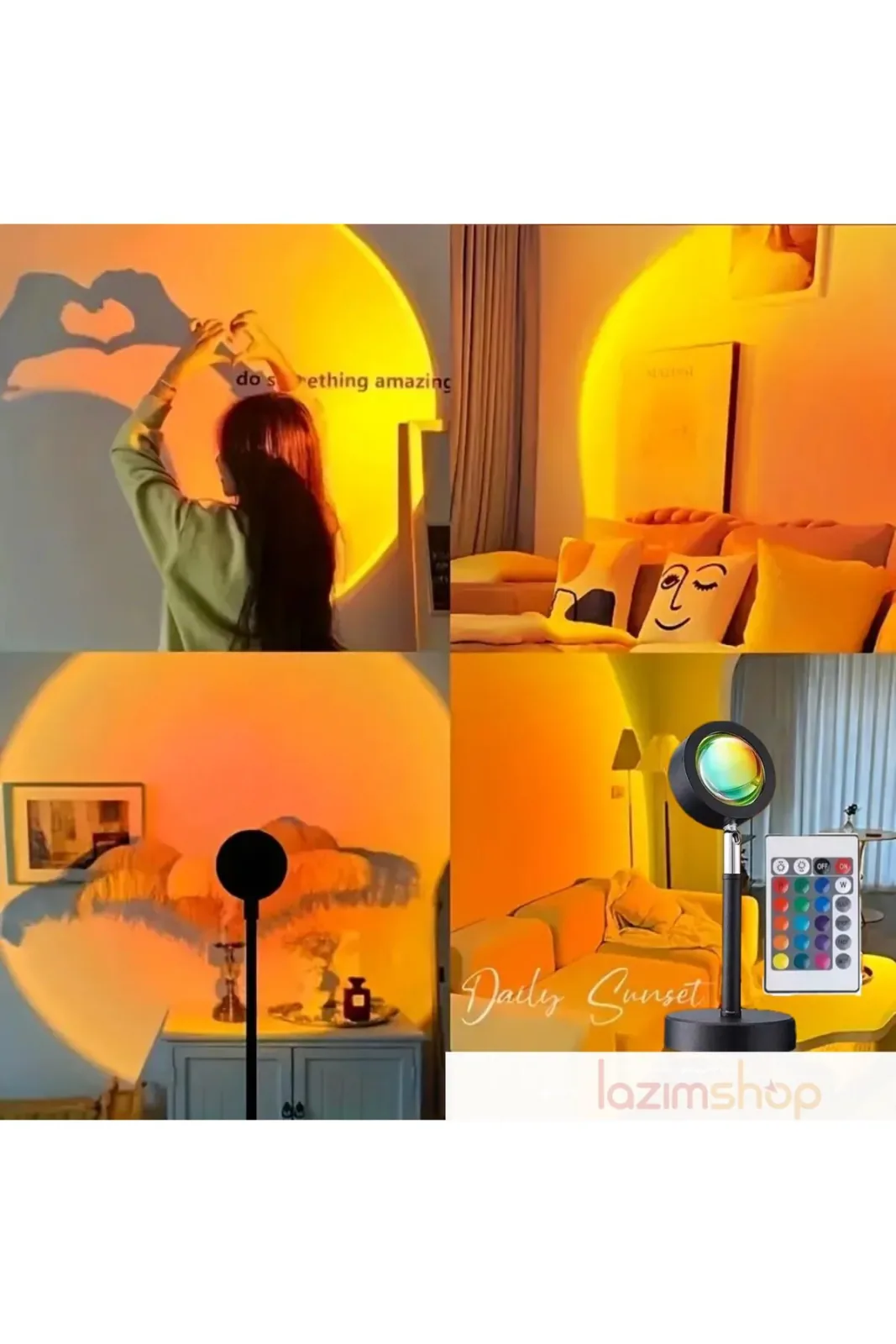 16 Renk Kumandalı Sunset Lamba