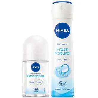 NIVEA Fresh Natural Deodorant 150 Ml + Roll On 25 Ml Hediye