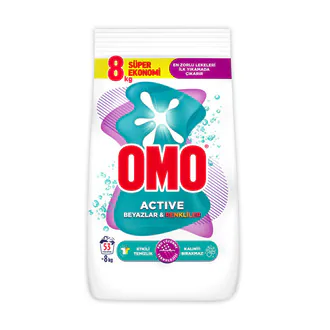 Omo Active Beyazlar & Renkliler 8 Kg