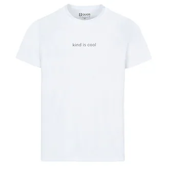 Quos Erkek Beyaz Baskılı T-shirt Kind Is Cool L