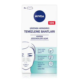 NIVEA Siyah Nokta ve Gözenek Arındırıcı Burun Bandı, 4 Adet