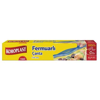 Koroplast Fermuarlı Çanta Büyük Boy 10'lu