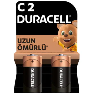 Duracell Alkalin C Pil, 1,5V (LR14 / MN1400), 2’li Paket