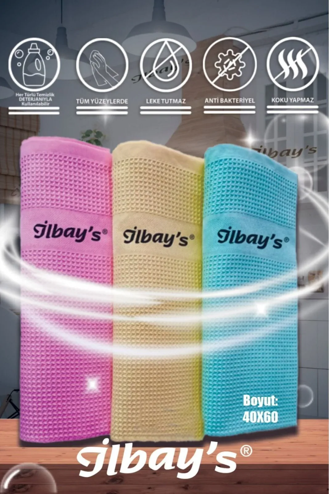 3'lü Mikrofiber Temizlik Bezi QR Kod Kontrollü