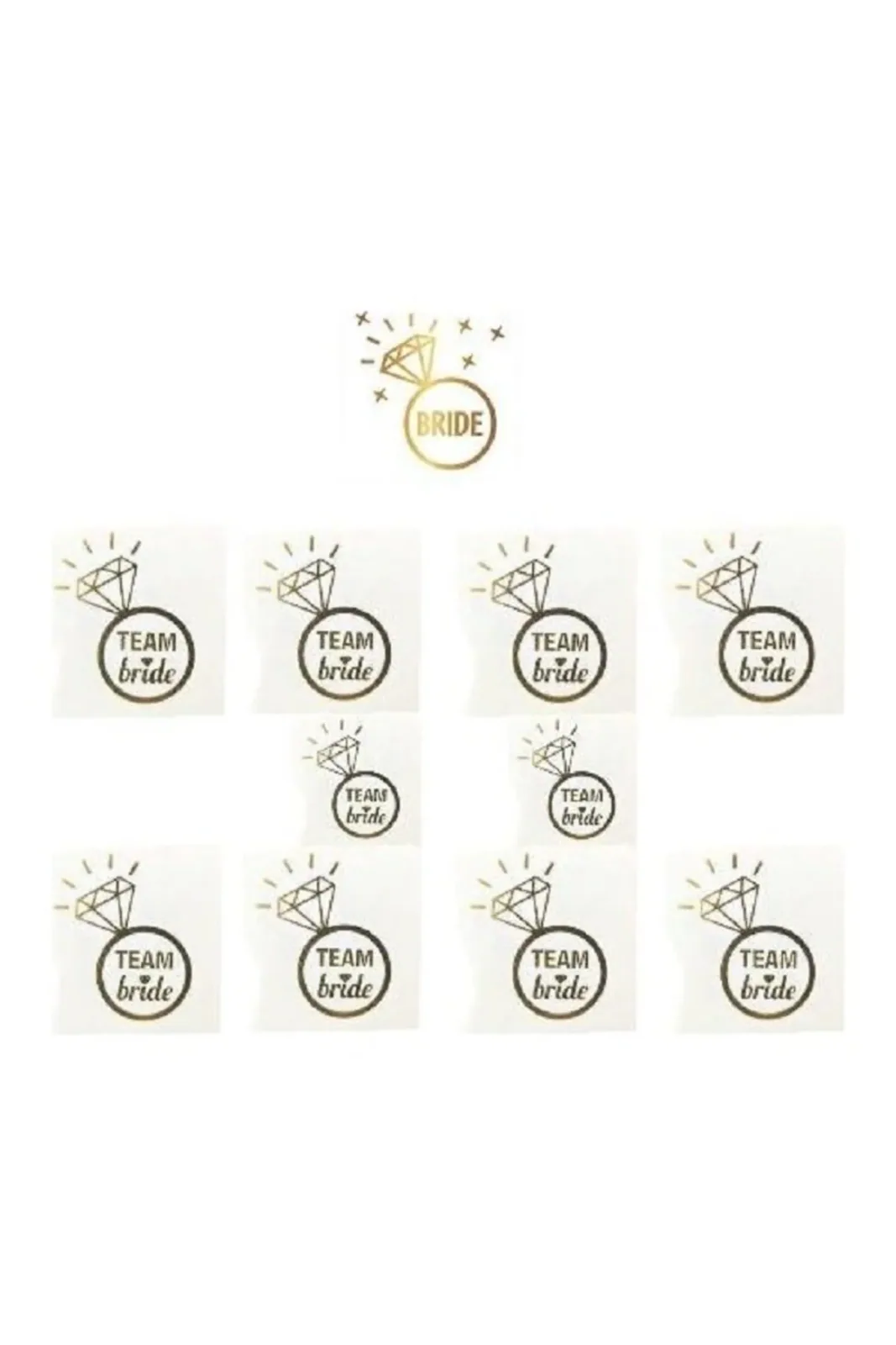 Tektaş İçinde Bride Gelin Dövmesi ve Team Bride Dövmesi 10'lu
