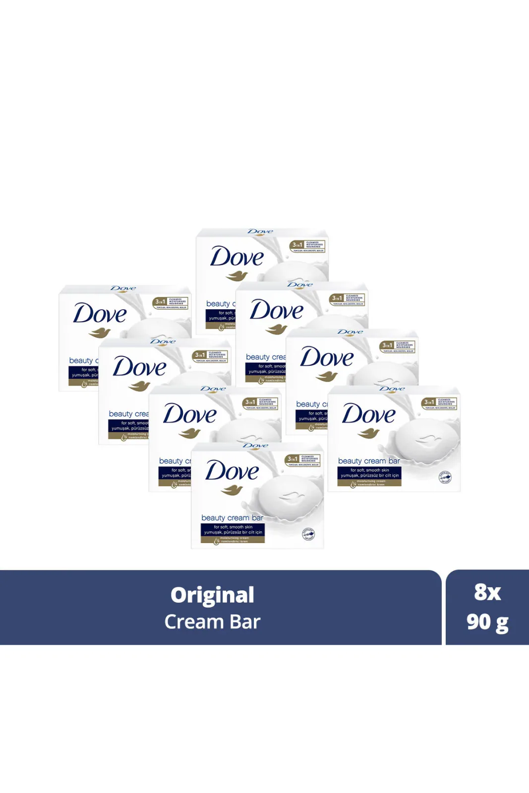 Beauty Cream Bar Katı Güzellik Sabunu 90 g x8