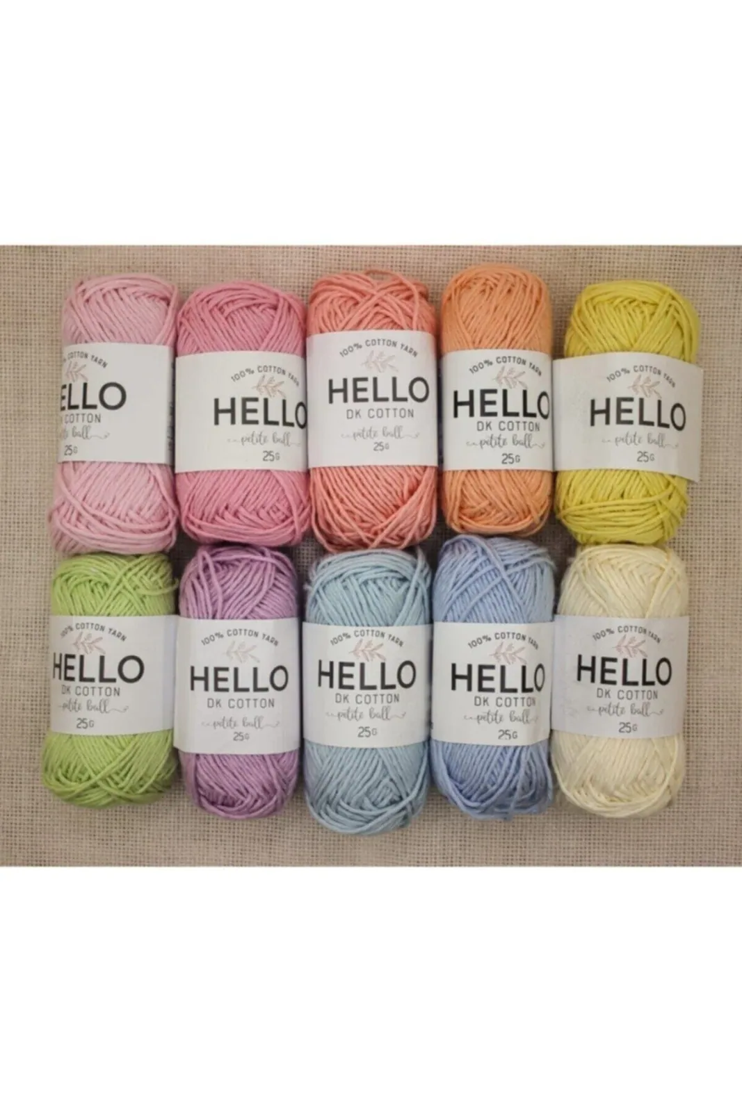 Punch Ve Amigurumi Pastel Iplik Seti 10'lu - Pamuk