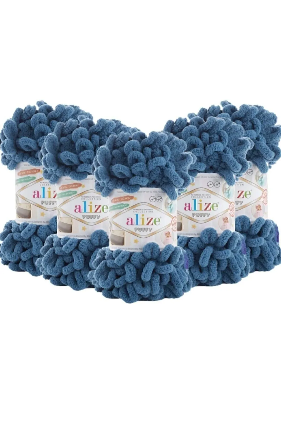 Puffy 637 El Örgü Ipliği 5'li Paket - 637 Havacı