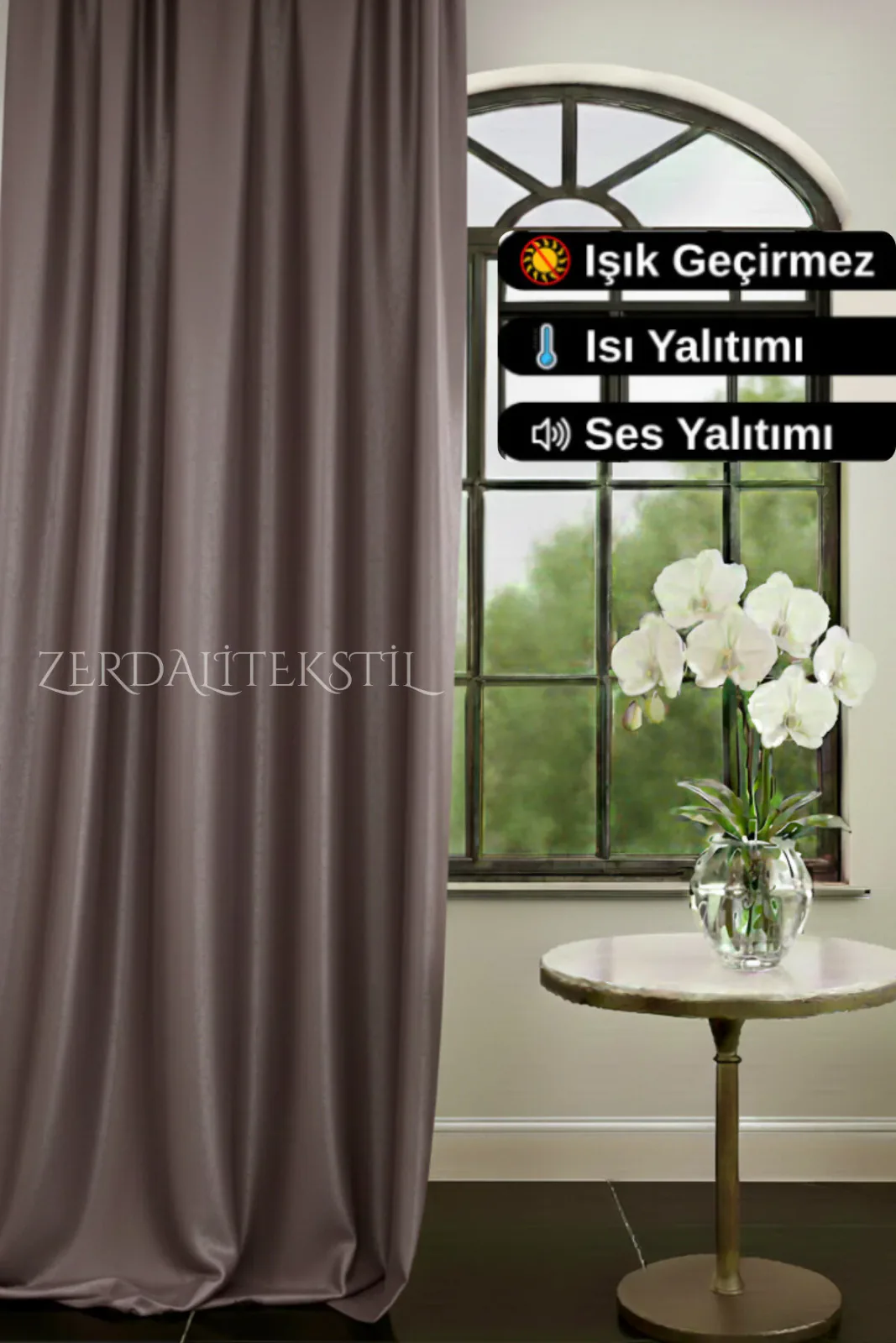 Özel Dikim Vizon Blackout Işık Geçirmez Fon Perde