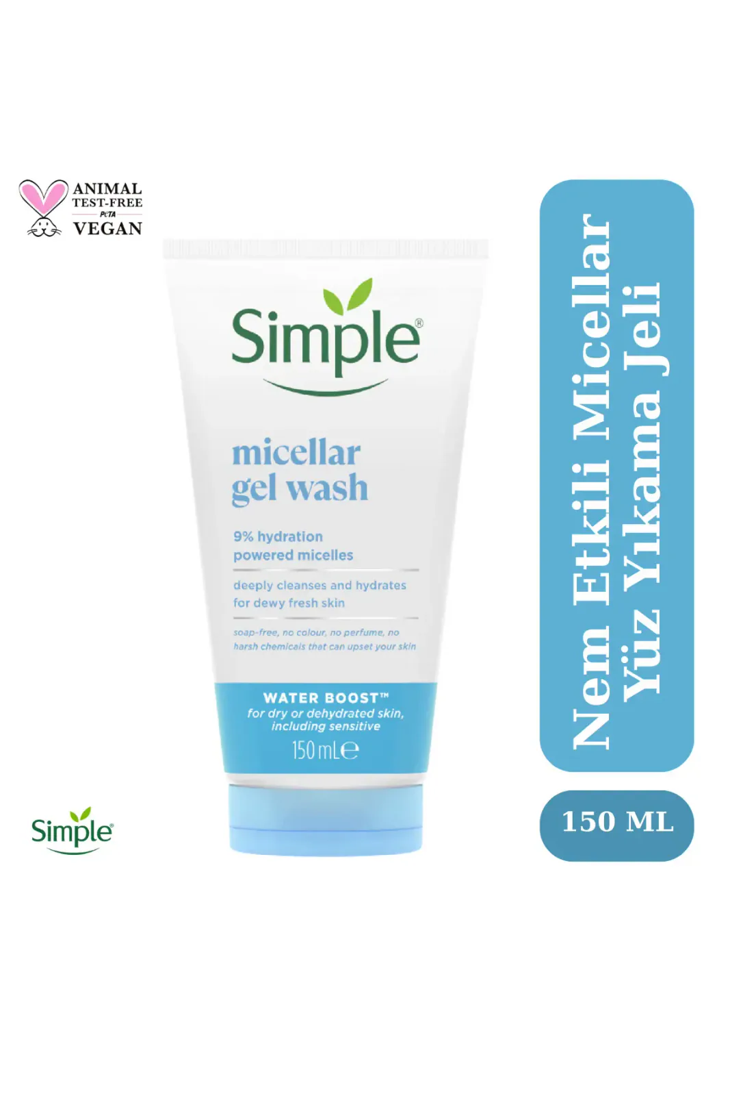 Water Boost Micellar Yüz Temizleme Jeli 150 ML