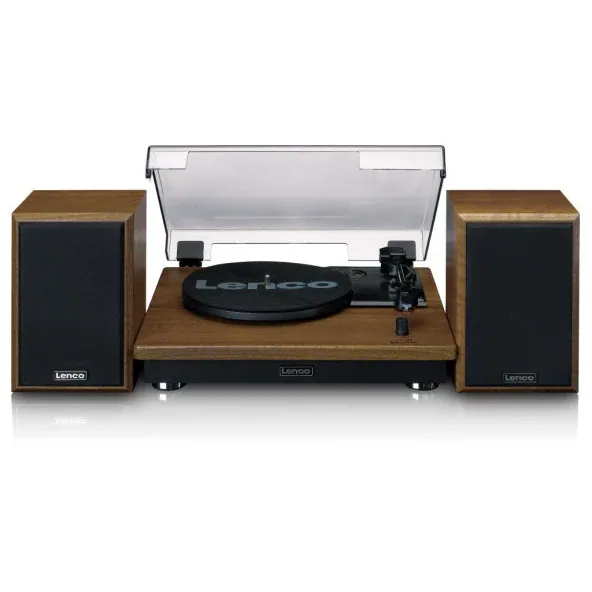 Lenco Ls-100 Wd Bluetoothlu Hoparlörlü Ahşap Pikap Plak Çalar