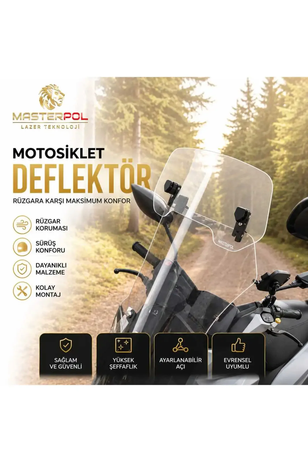 Deflektör MODEL 2 Rüzgar Saptırıcı Siperlik