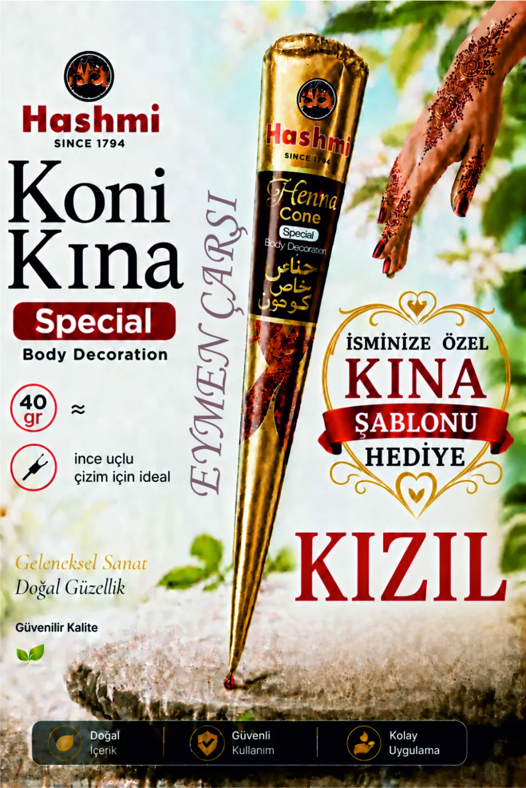 Hint Kınası Kızıl El ve Vücut Kınası