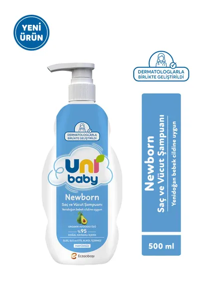 Uni Baby Yenidoğan Saç ve Vücut Şampuanı 500 ml