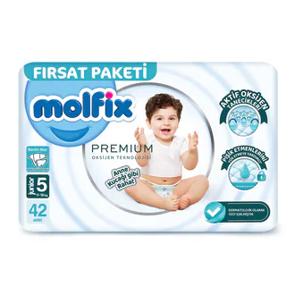 Molfix Premium Paket 5 Beden Junior 11-18 Kg 42'li