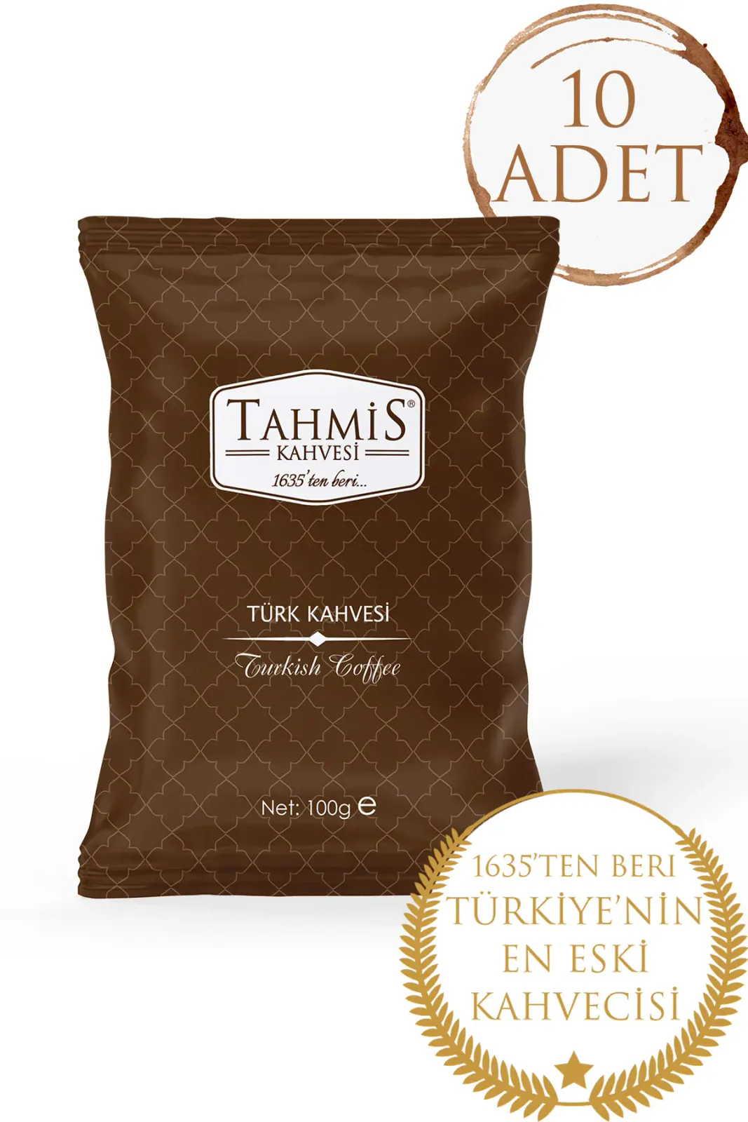 10'lu Türk Kahvesi Orta Kavrulmuş 100 gram Paket Seti
