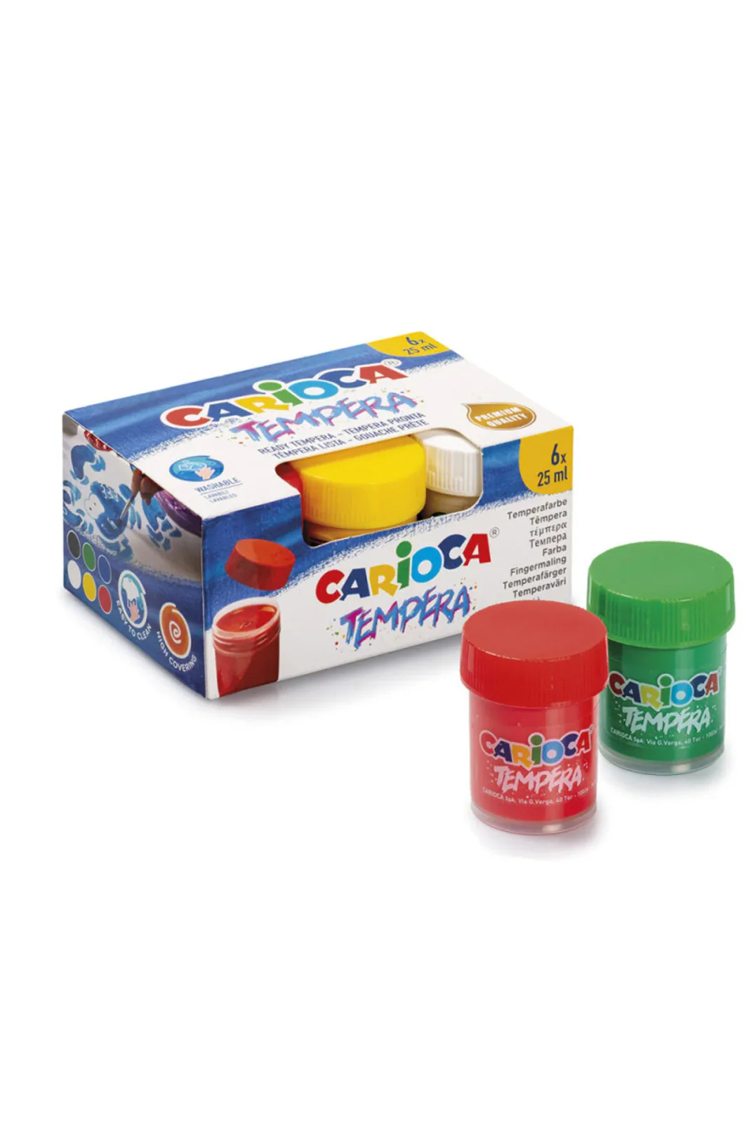 Süper Yıkanabilir Parmak Boyası 25 ml 6'lı