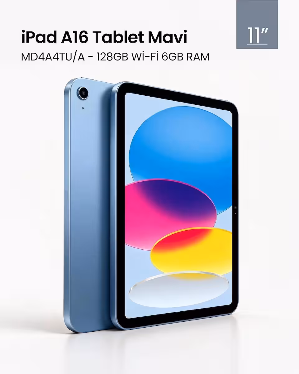 Apple iPad 11. Nesil Wi-Fi 128 GB Mavi Tablet